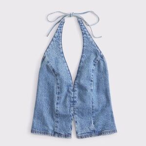 Blue Denim Halter Top